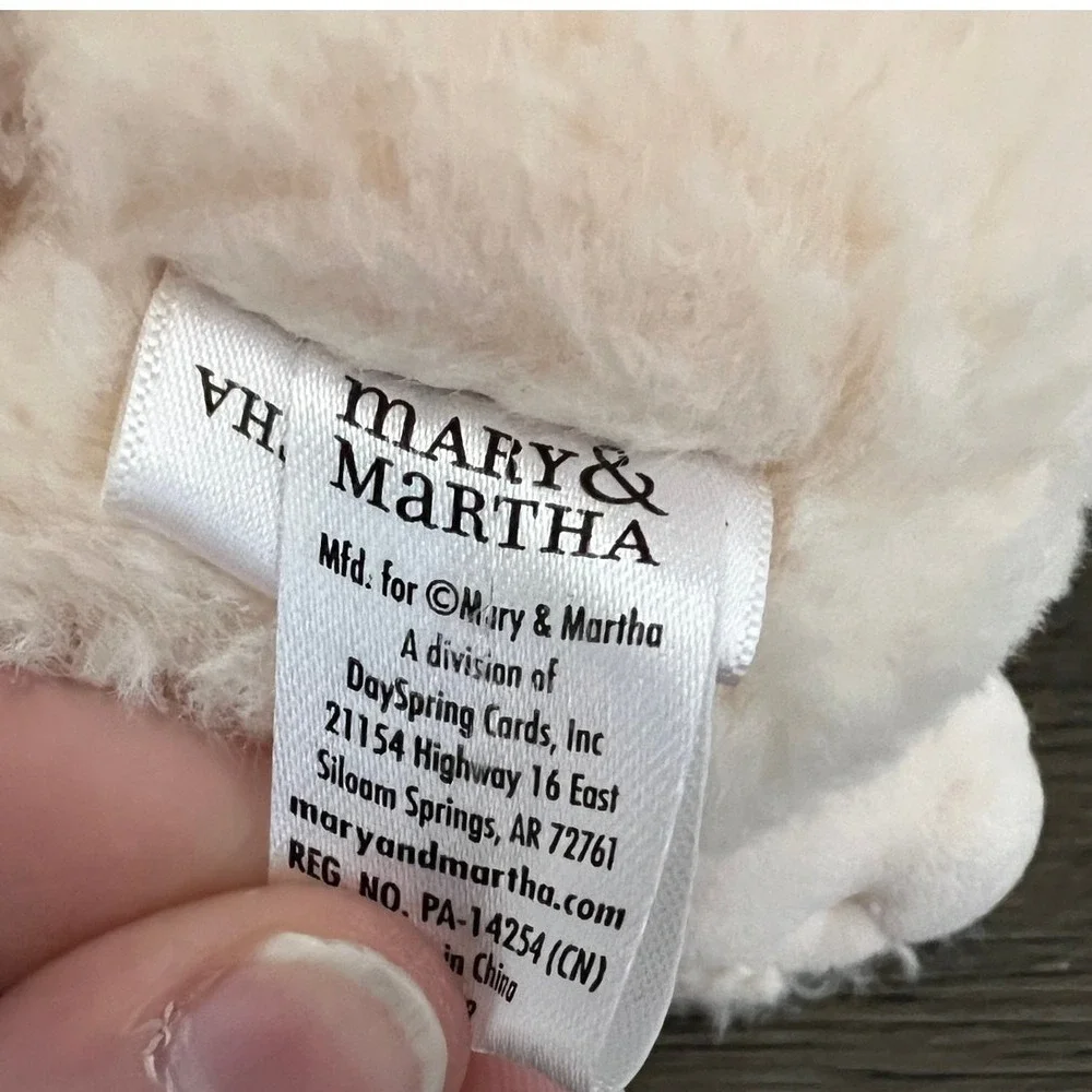 Mary‎ & Martha DaySpring Cream Bunny Rabbit Plush Stuffed Animal Heart Nose 11